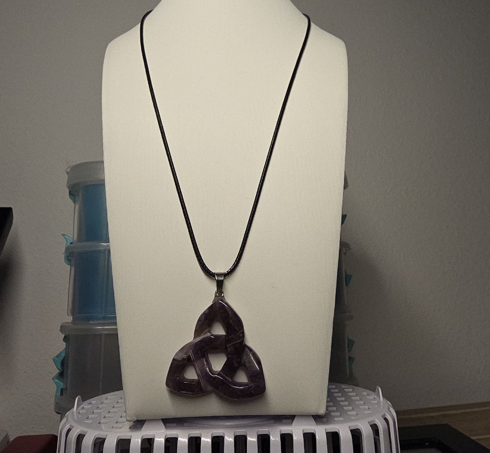 Amethyst Celtic Knot Pendant Necklace